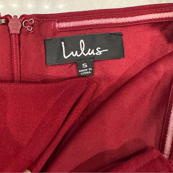Lulu’s Lynne Burgundy Dress - Picture 2 of 5